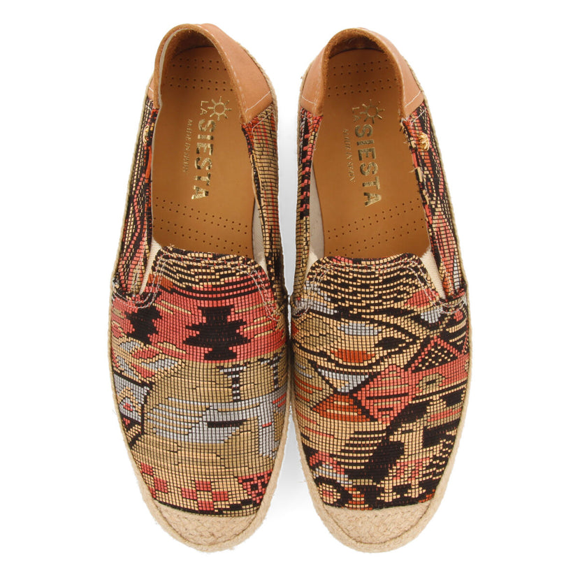 La siesta tesela m men's orange espadrilles