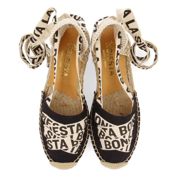 La siesta catalina women's black espadrilles