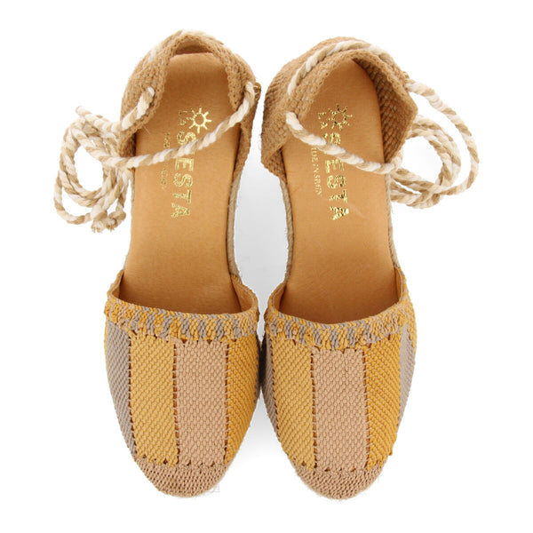 La siesta gala women's mustard espadrilles