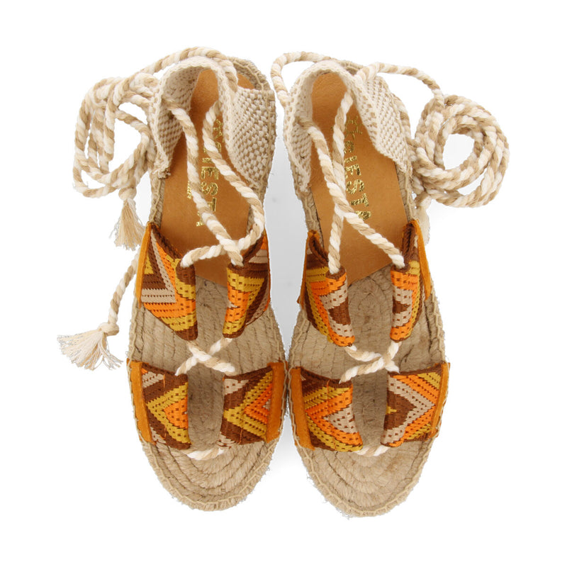 La siesta lucia women's mustard espadrilles