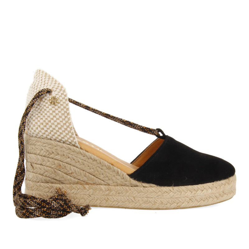 La siesta barbara women's black espadrilles