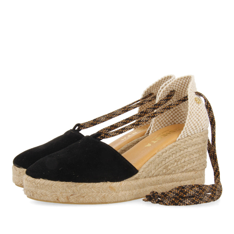 La siesta barbara women's black espadrilles