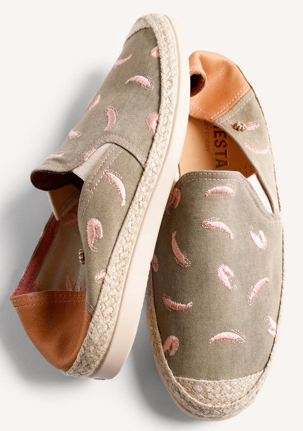 ESPADRILLES KAKI MOTIF POISSON