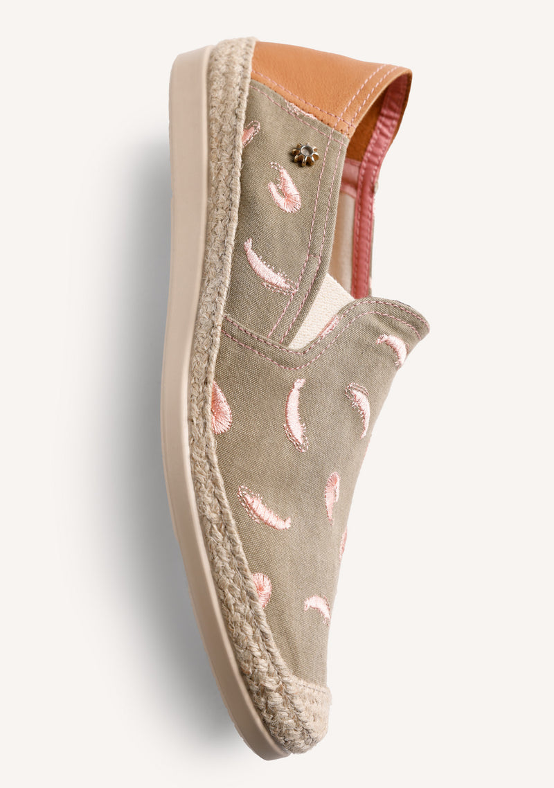 ESPADRILLES KAKI MOTIF POISSON