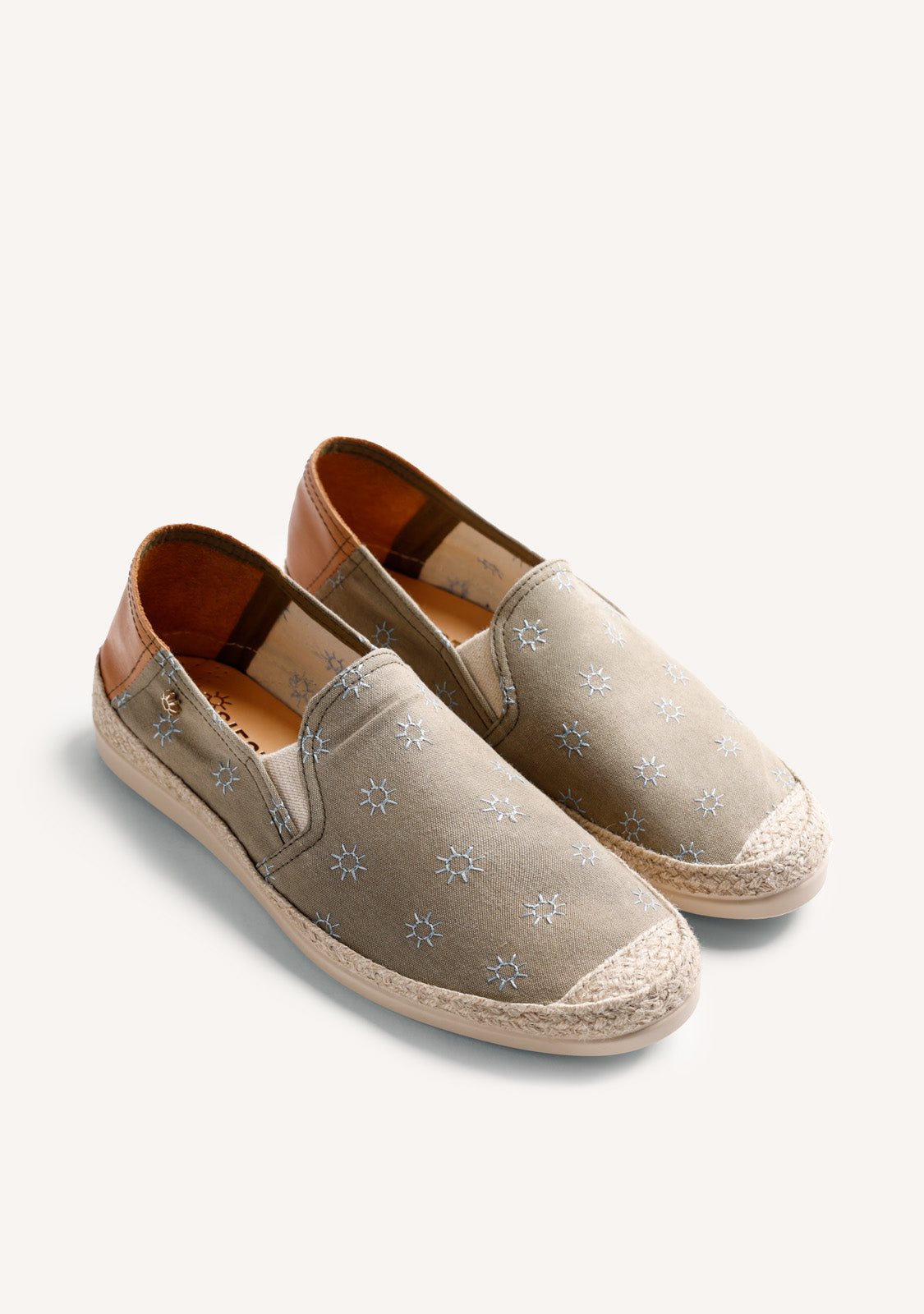 KHAKI ESPADRILLES SUN PATTERN