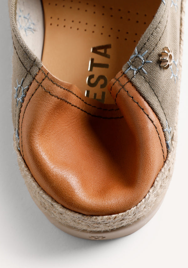 ESPADRILLES KAKI MOTIFS SOLEIL