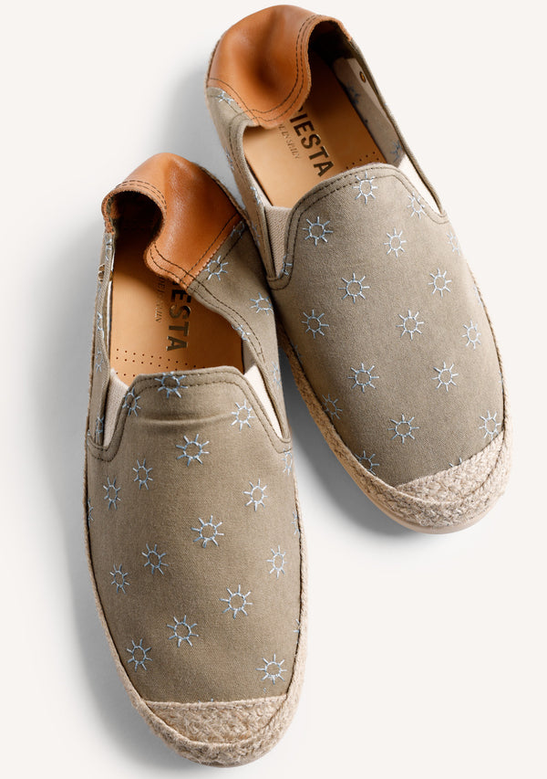 ESPADRILLES KAKI MOTIFS SOLEIL