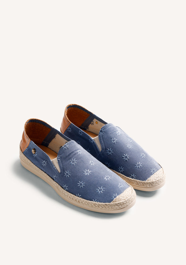 ESPADRILLES BLEUES MOTIFS SOLEIL