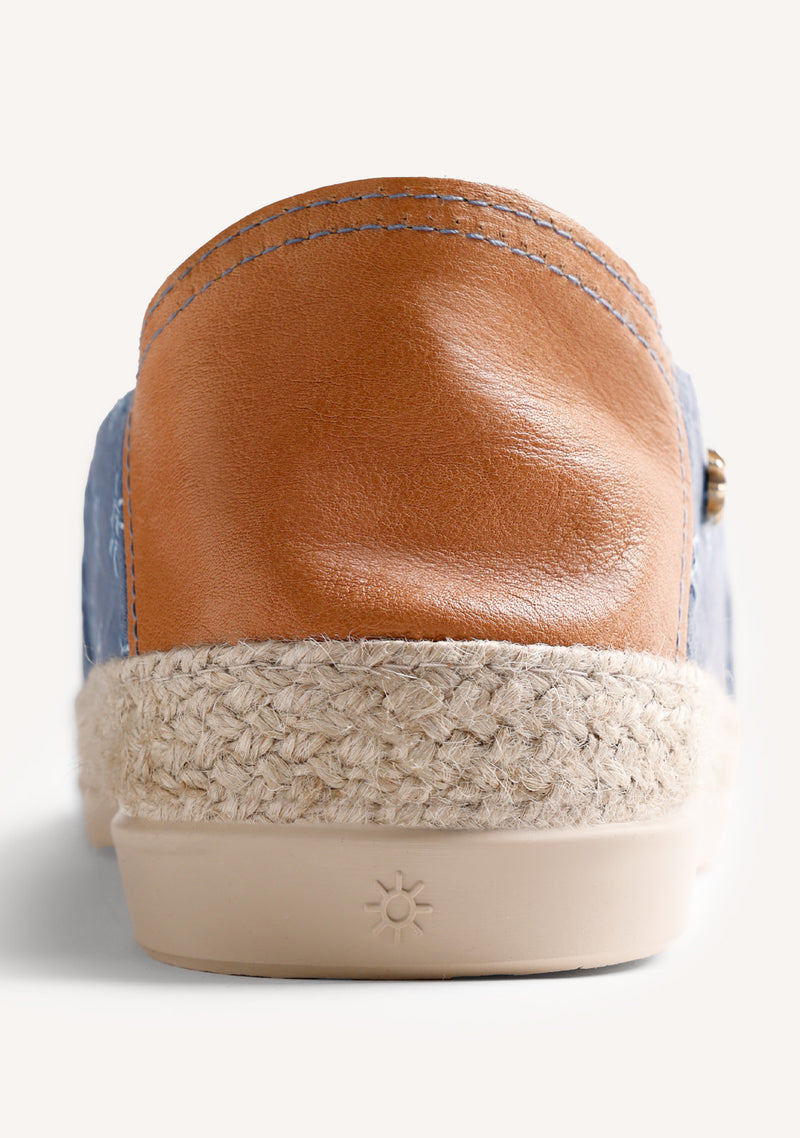ESPADRILLES BLEUES MOTIFS SOLEIL