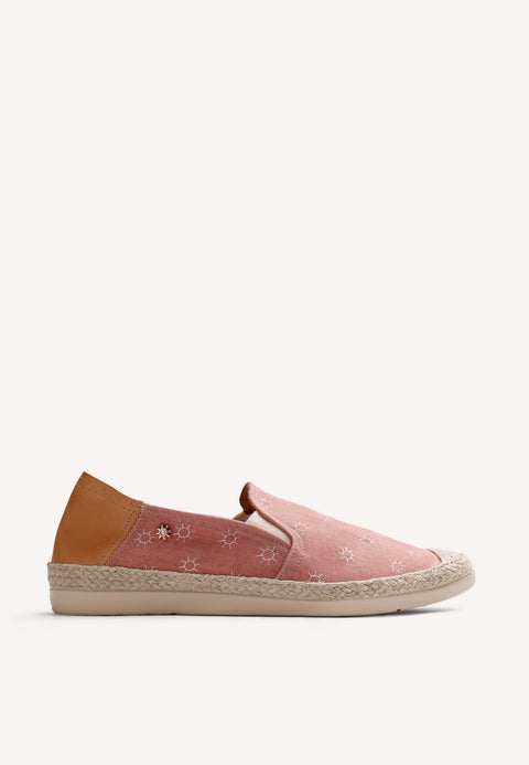 TERRACOTA ESPADRILLES SUN PATTERN