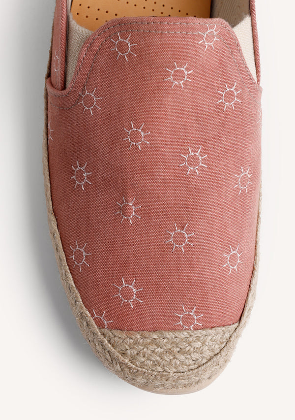 ESPADRILLES TERRE CUITE MOTIF SOLEIL