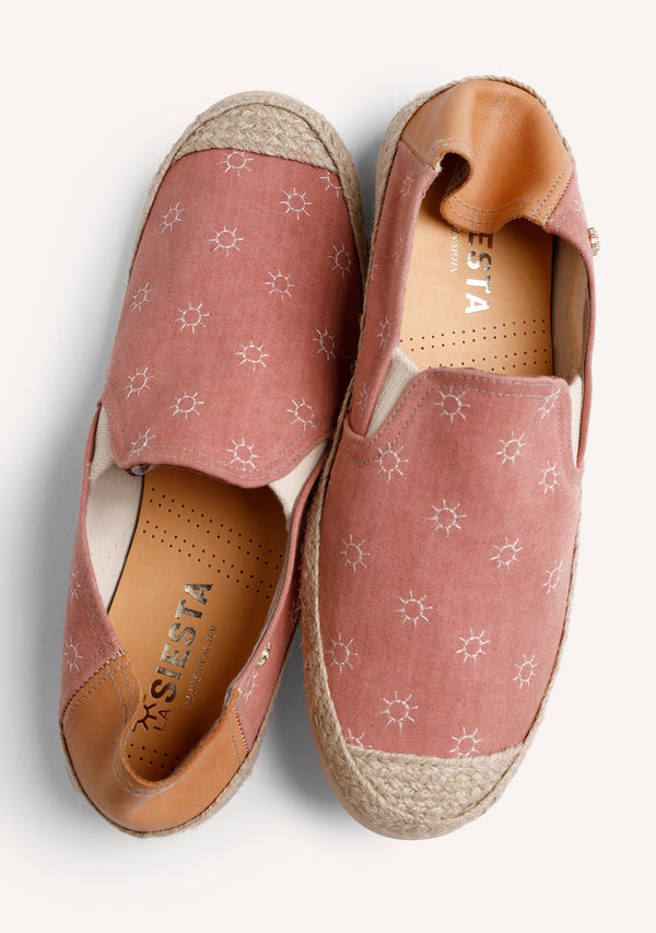 ESPADRILLES TERRE CUITE MOTIF SOLEIL