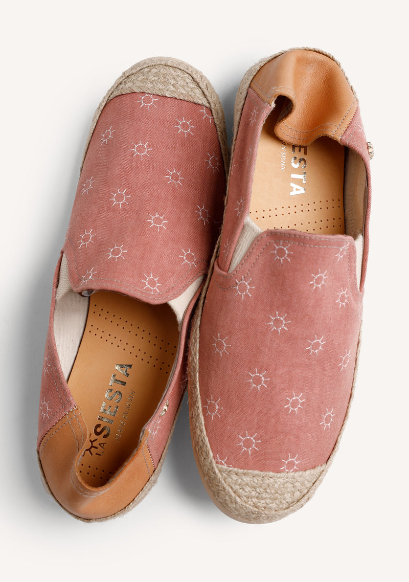 ESPADRILLES TERRE CUITE MOTIF SOLEIL