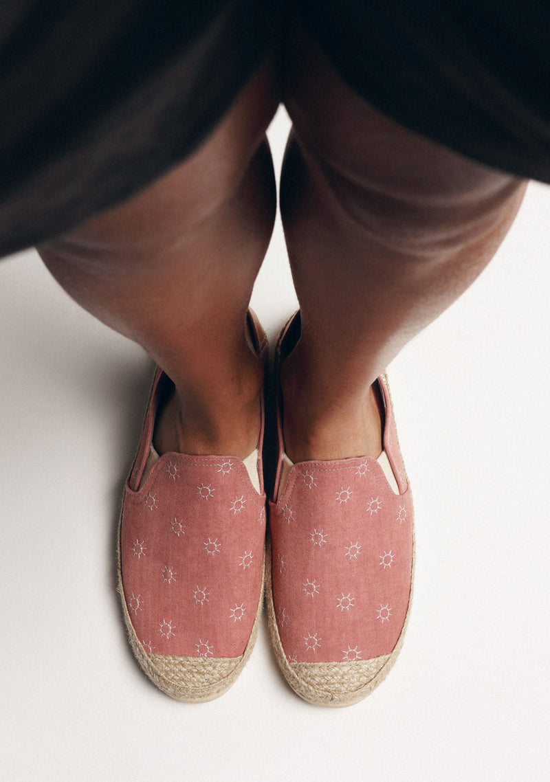 ESPADRILLES TERRE CUITE MOTIF SOLEIL