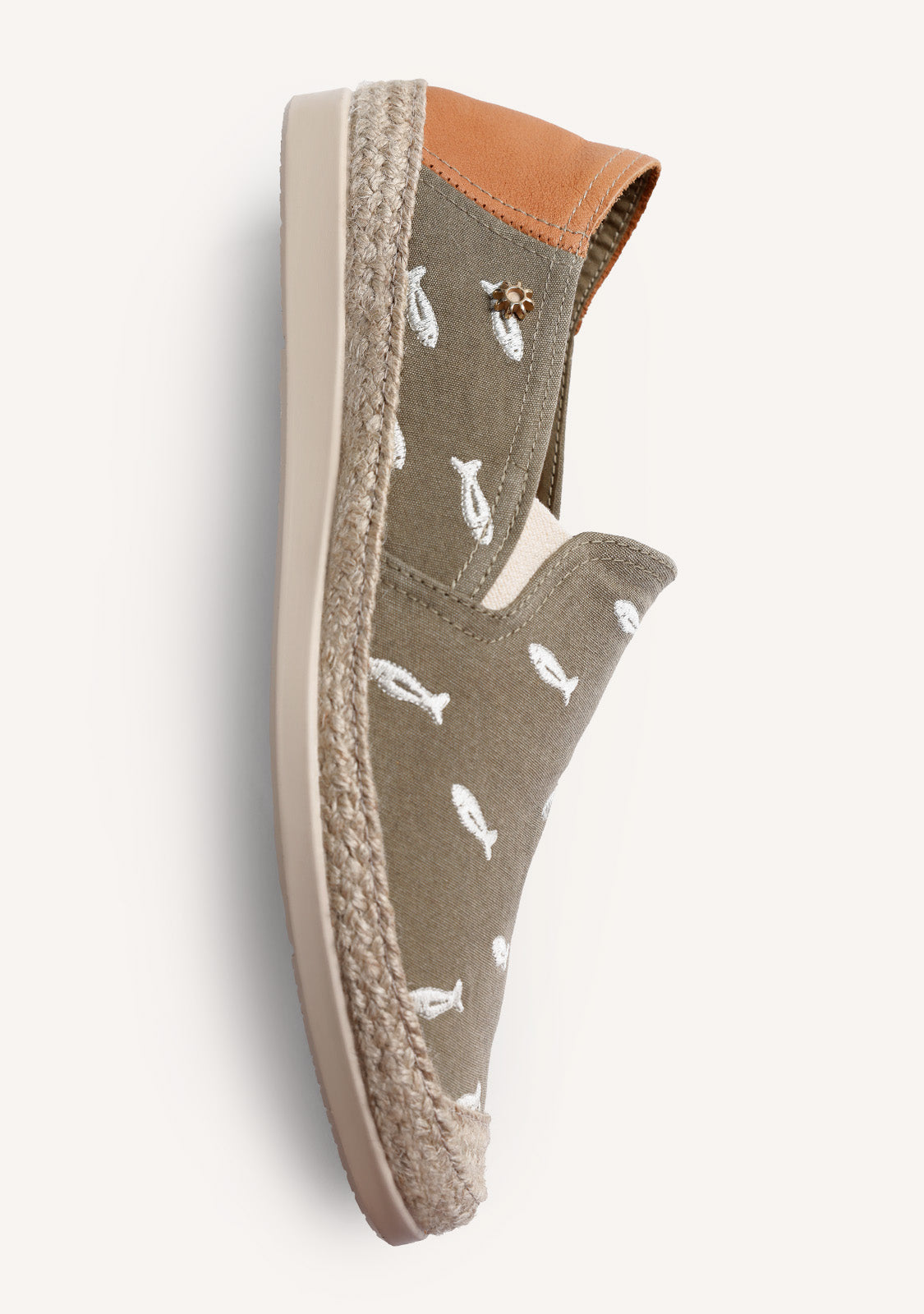 KHAKI ESPADRILLES FISH PATTERN
