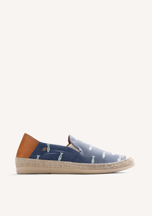 ESPADRILLES BLEUES MOTIF POISSON
