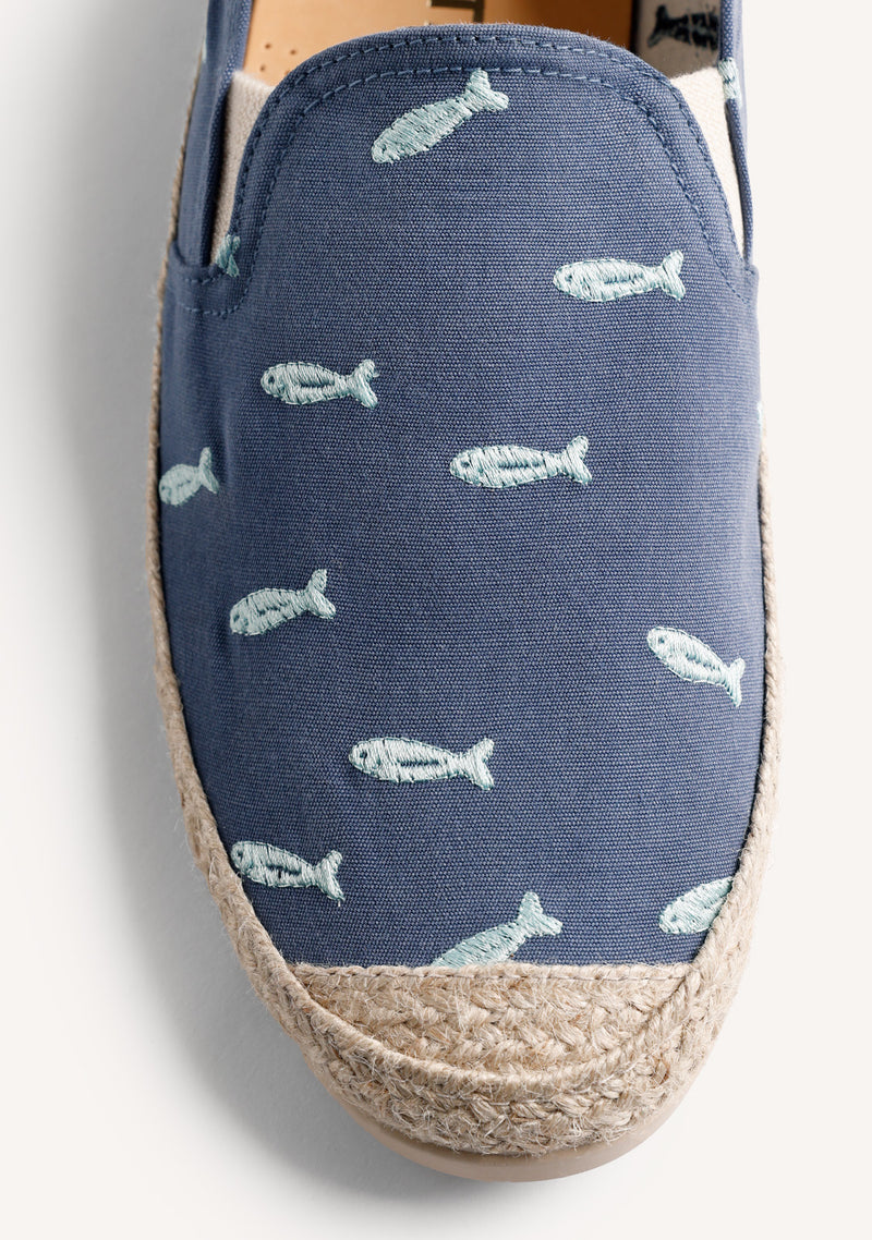 ESPADRILLES BLEUES MOTIF POISSON