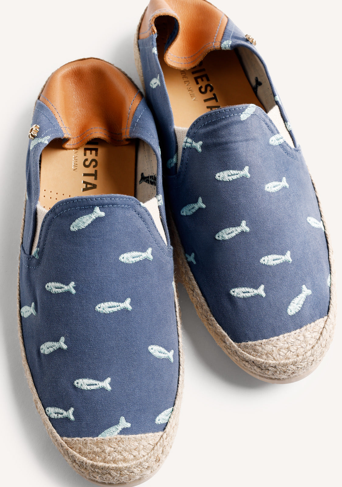 BLUE ESPADRILLES FISH PATTERN