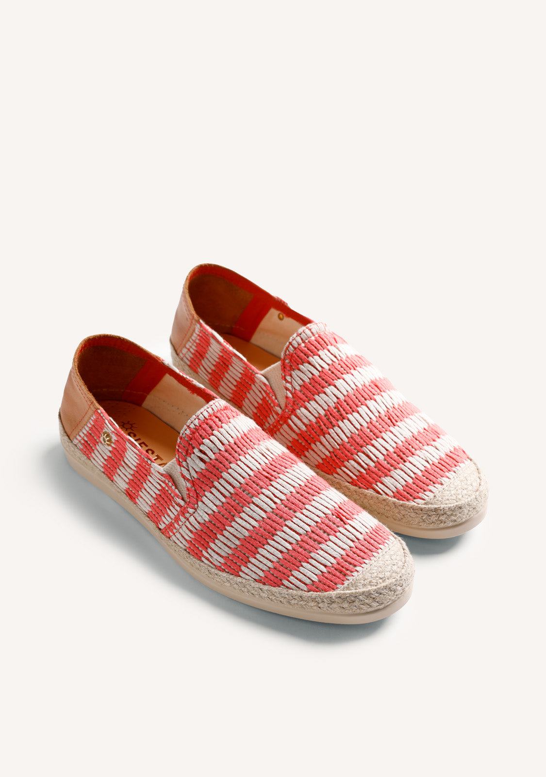CORAL STRIPED ESPADRILLES