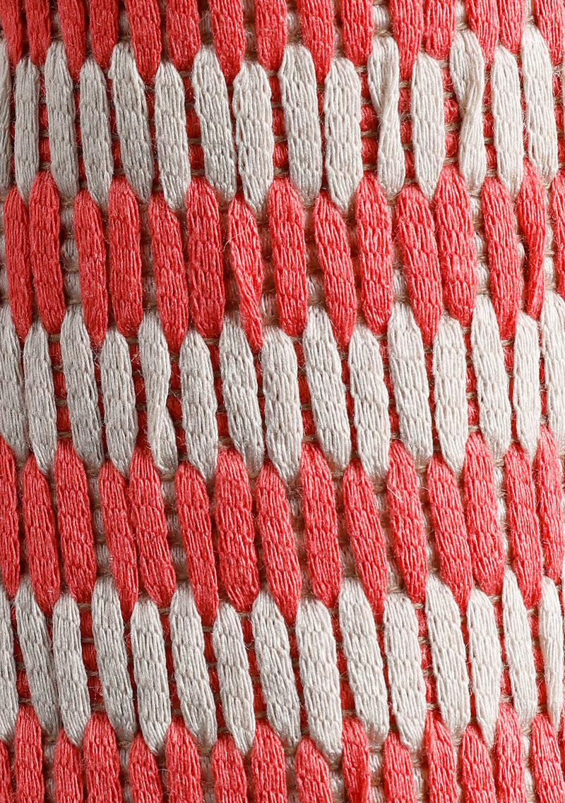 ESPADRILLES RAYURES CORAIL