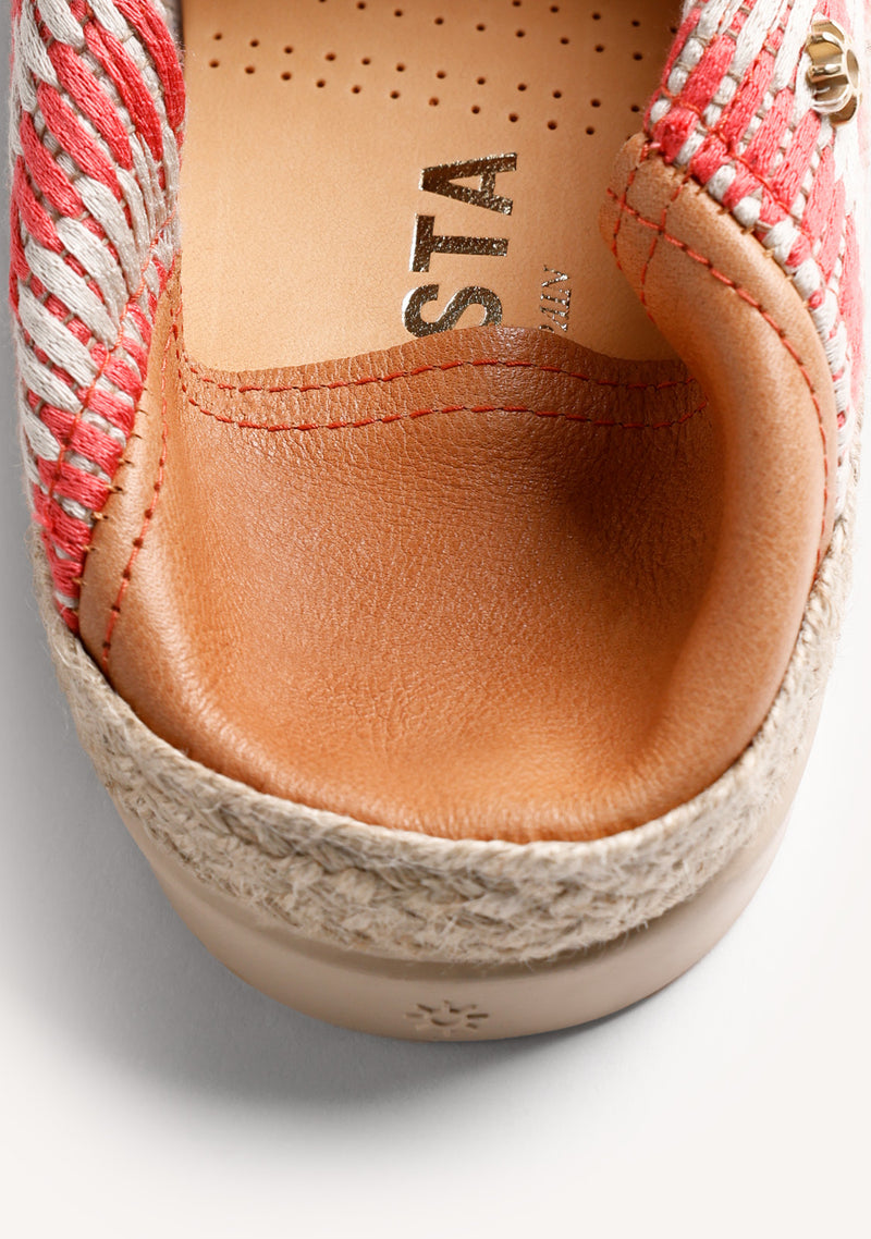 ESPADRILLES RAYURES CORAIL