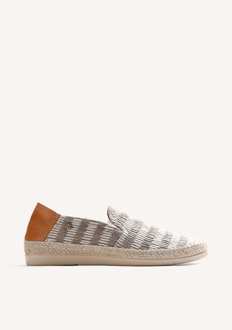 ESPADRILLES RAYURES TAUPE