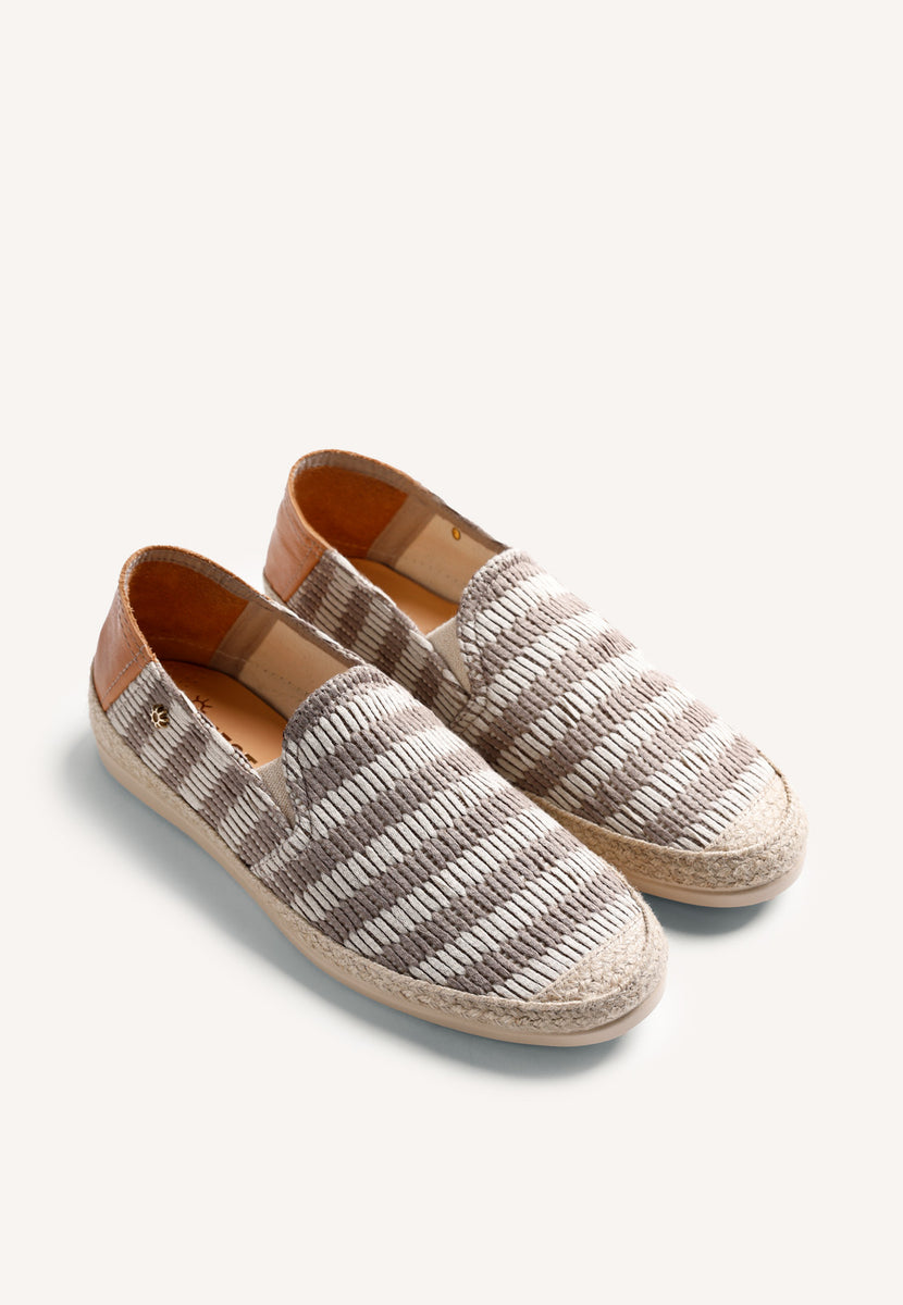 ALPARGATAS TAUPE RAYAS
