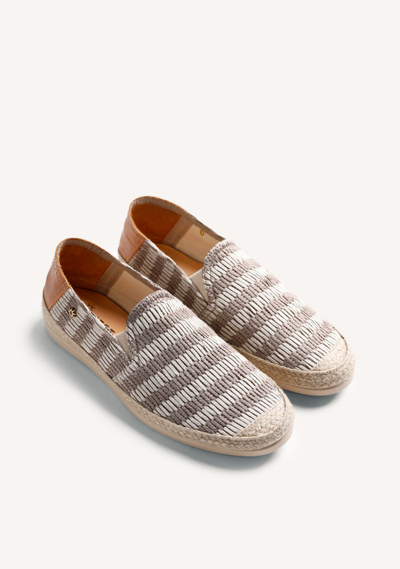 ESPADRILLES RAYURES TAUPE