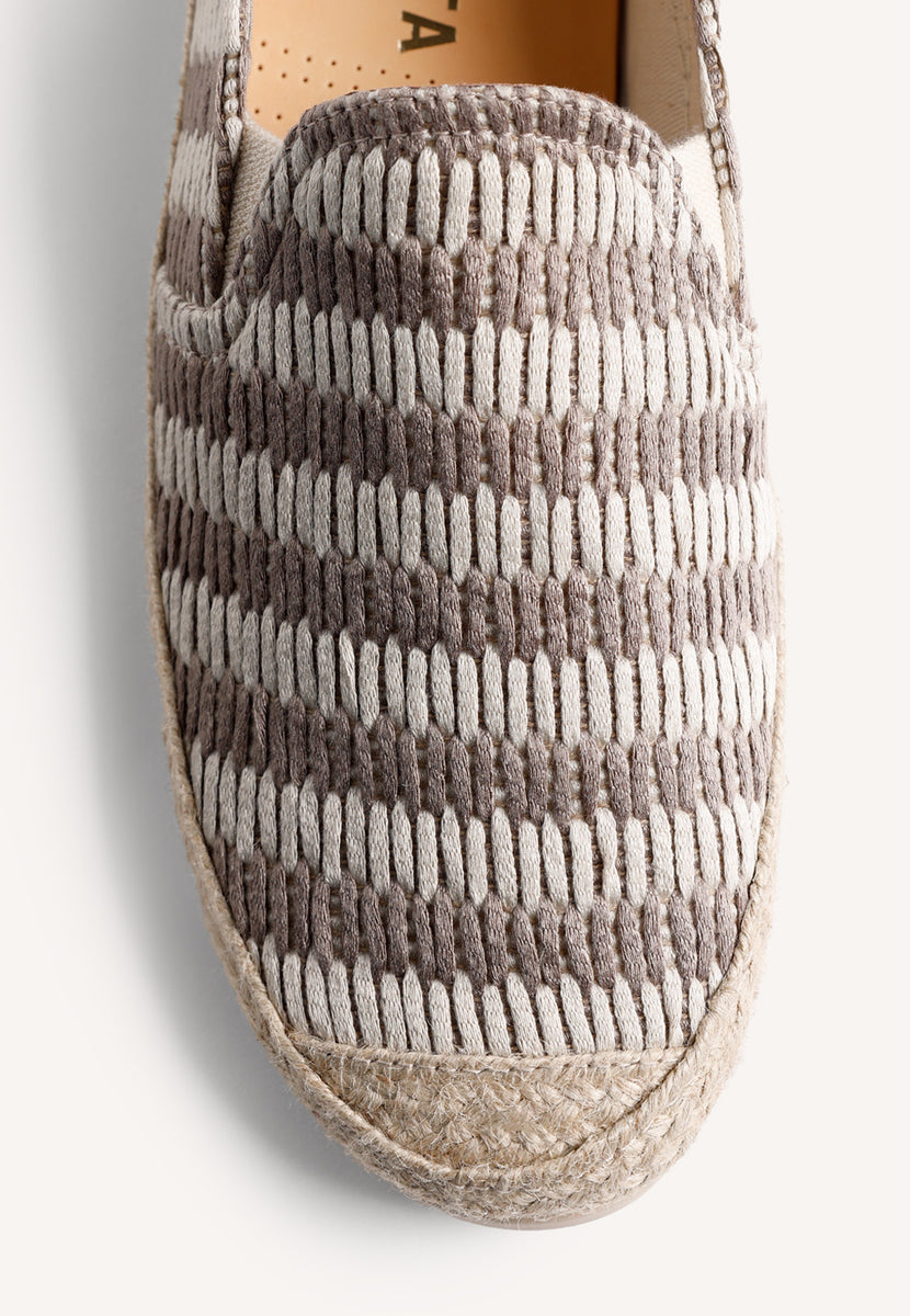 ALPARGATAS TAUPE RAYAS