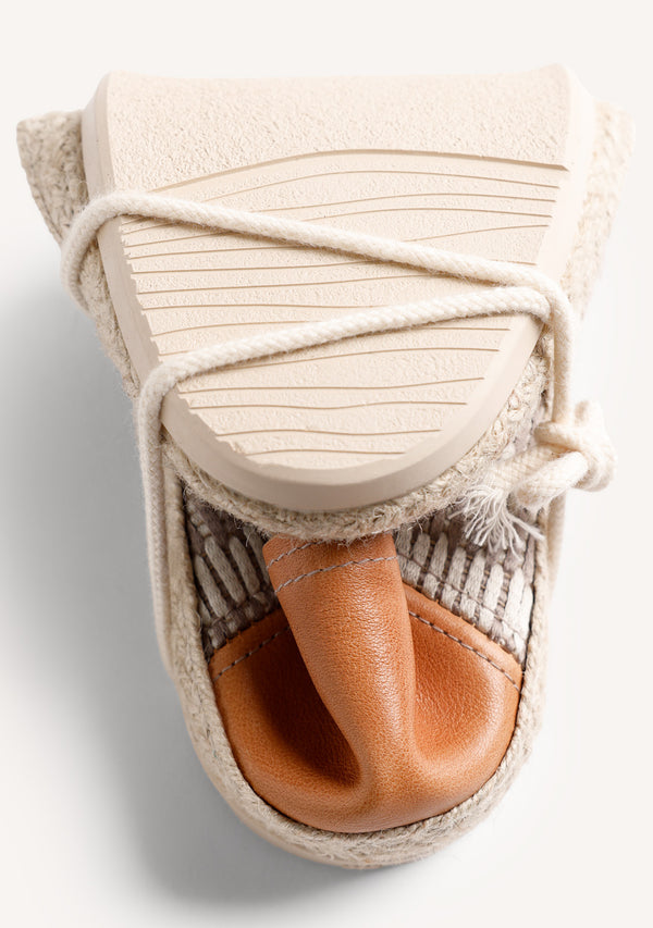 ESPADRILLES RAYURES TAUPE