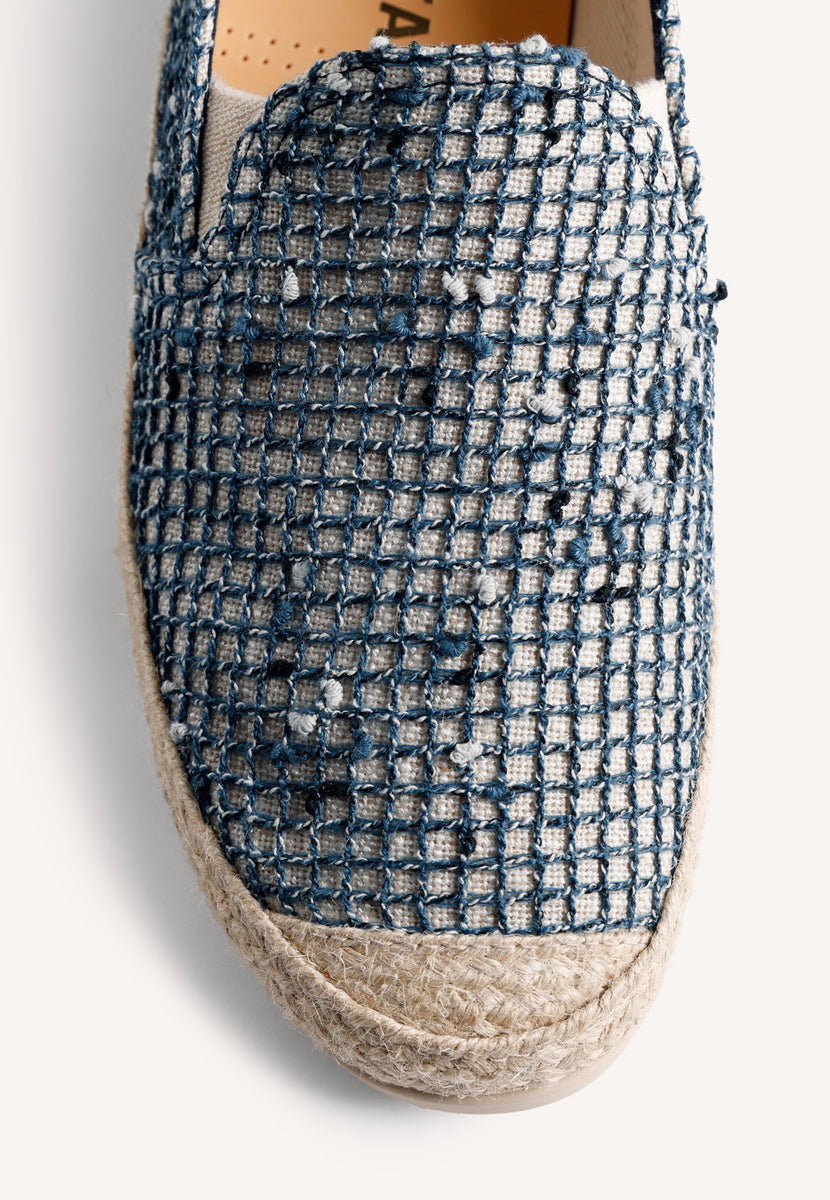 ALPARGATAS AZULES REJILLA