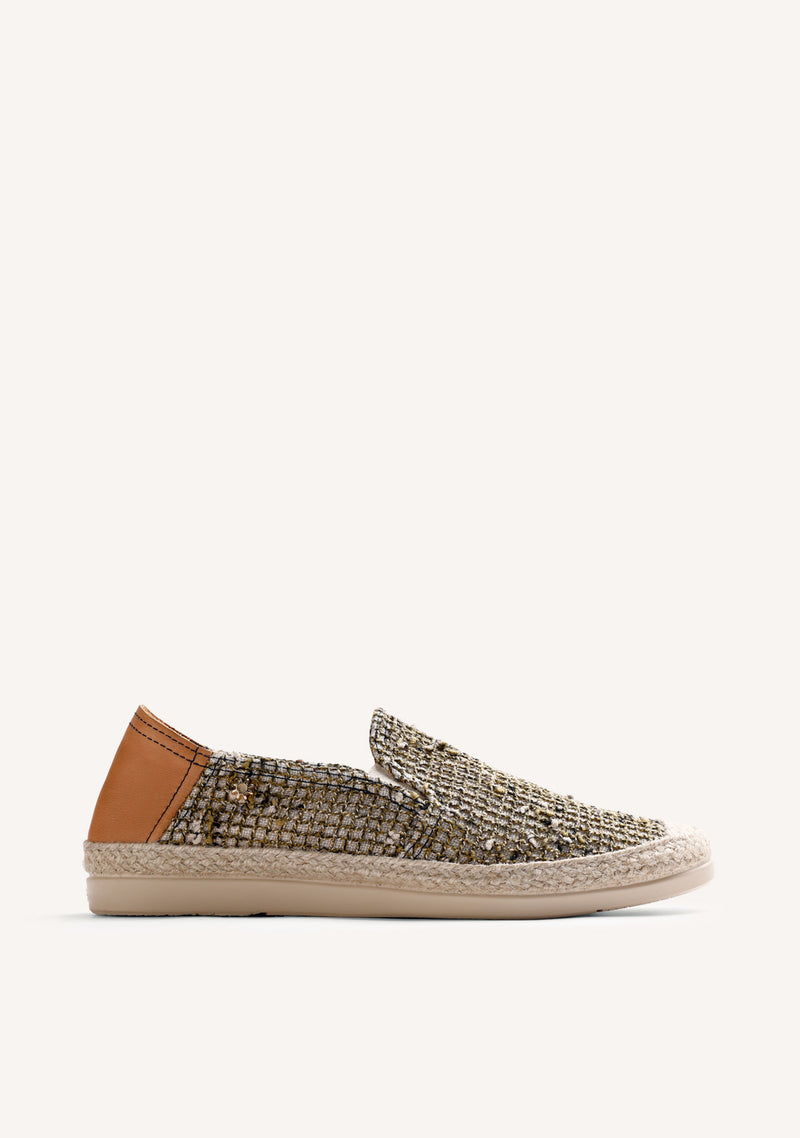 ESPADRILLES MAILLE KAKI