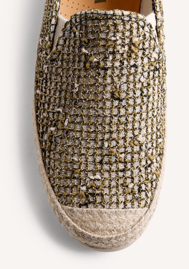 ESPADRILLES MAILLE KAKI