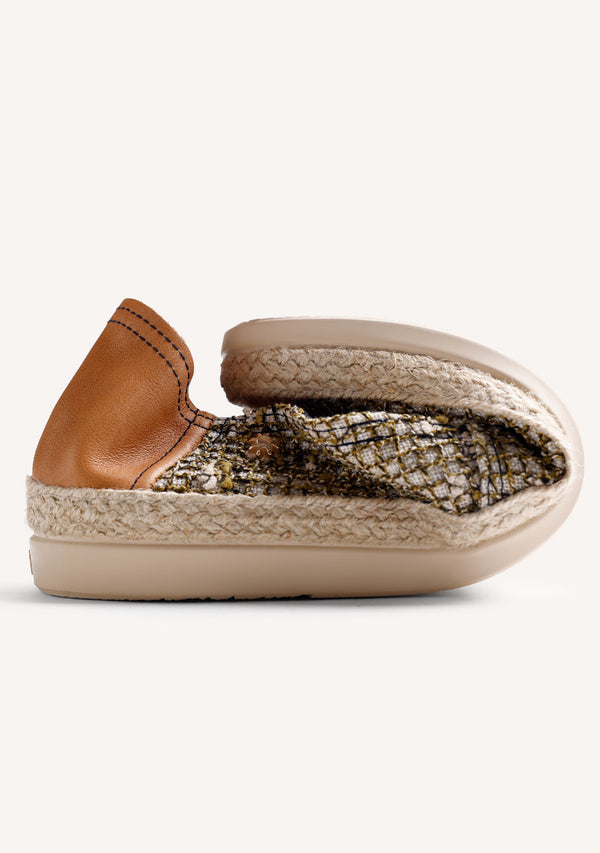 ESPADRILLES MAILLE KAKI