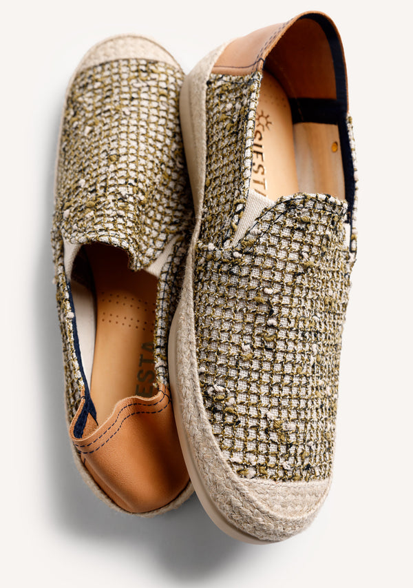 ESPADRILLES MAILLE KAKI