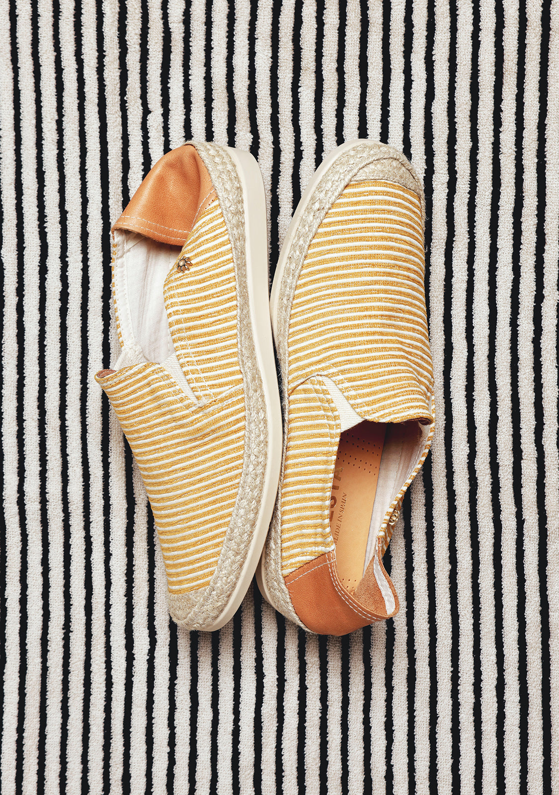 YELLOW STRIPED ESPADRILLES