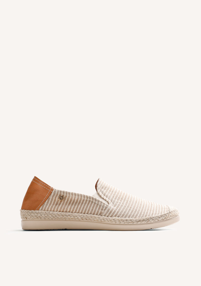 ESPADRILLES RAYURES BEIGE