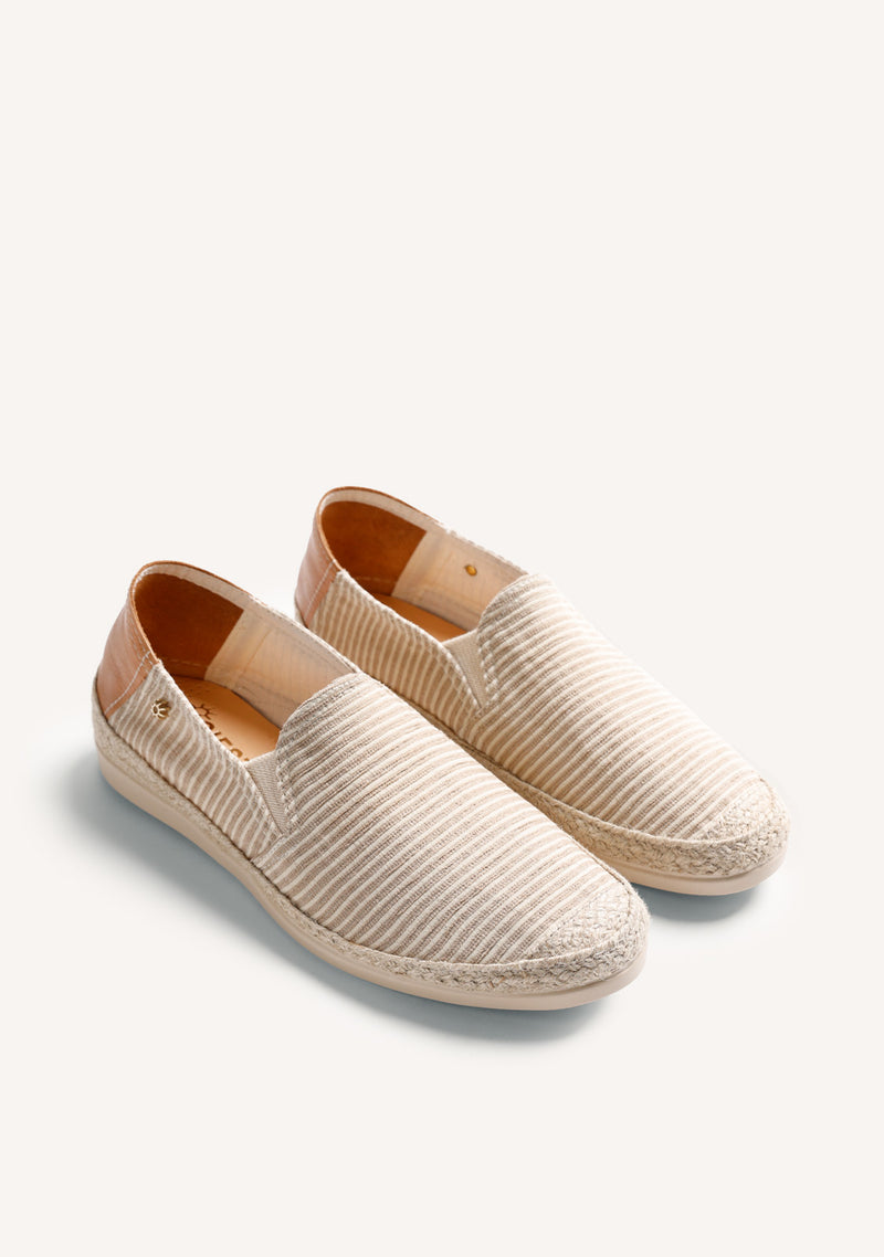 ESPADRILLES RAYURES BEIGE