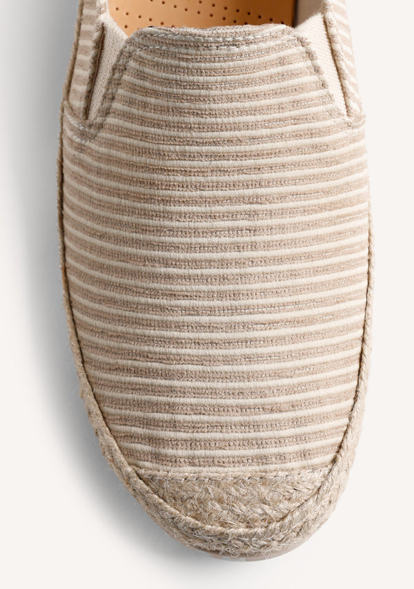 ESPADRILLES RAYURES BEIGE