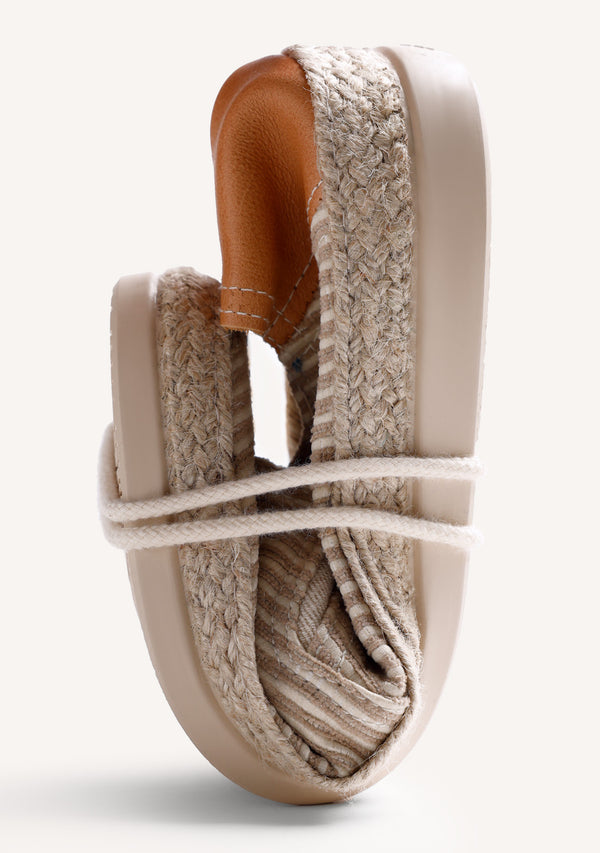 ESPADRILLES RAYURES BEIGE