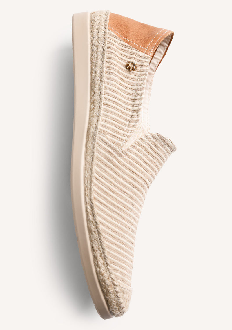 ESPADRILLES RAYURES BEIGE