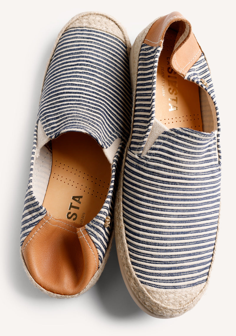 ESPADRILLES RAYURES BLEUES