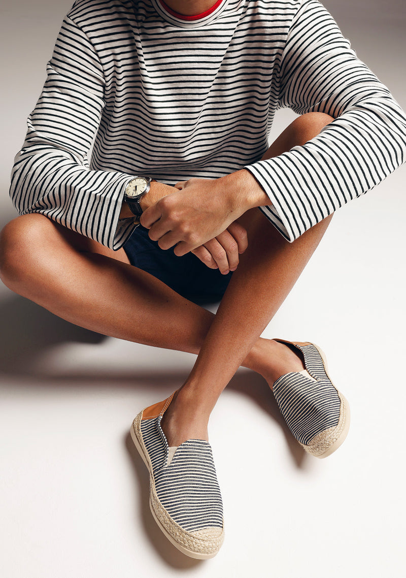 ESPADRILLES RAYURES BLEUES