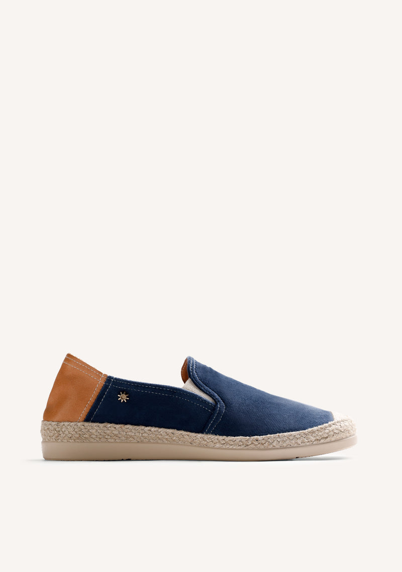 ESPADRILLES VELOURS BLEU