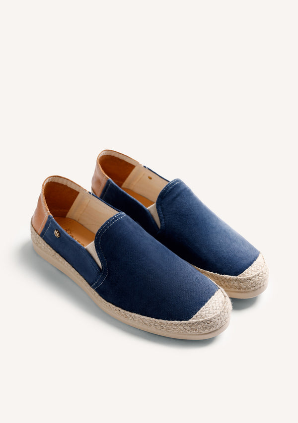 ESPADRILLES VELOURS BLEU