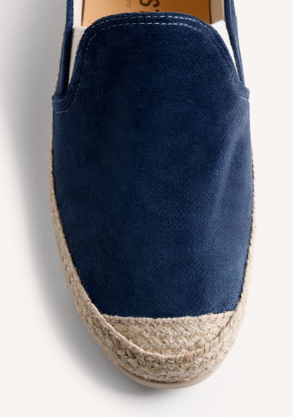 ESPADRILLES VELOURS BLEU