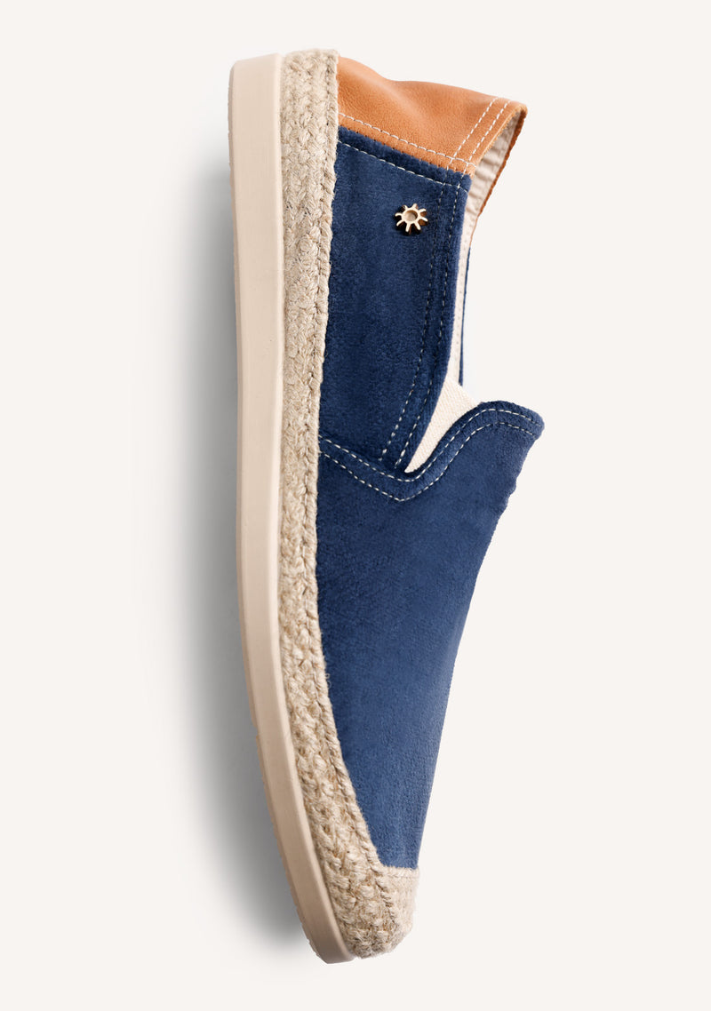 ESPADRILLES VELOURS BLEU