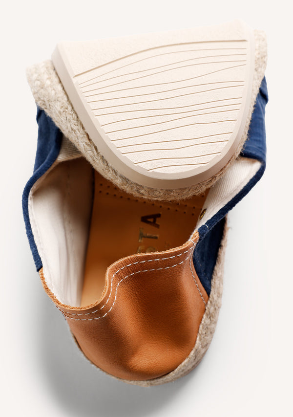 ESPADRILLES VELOURS BLEU