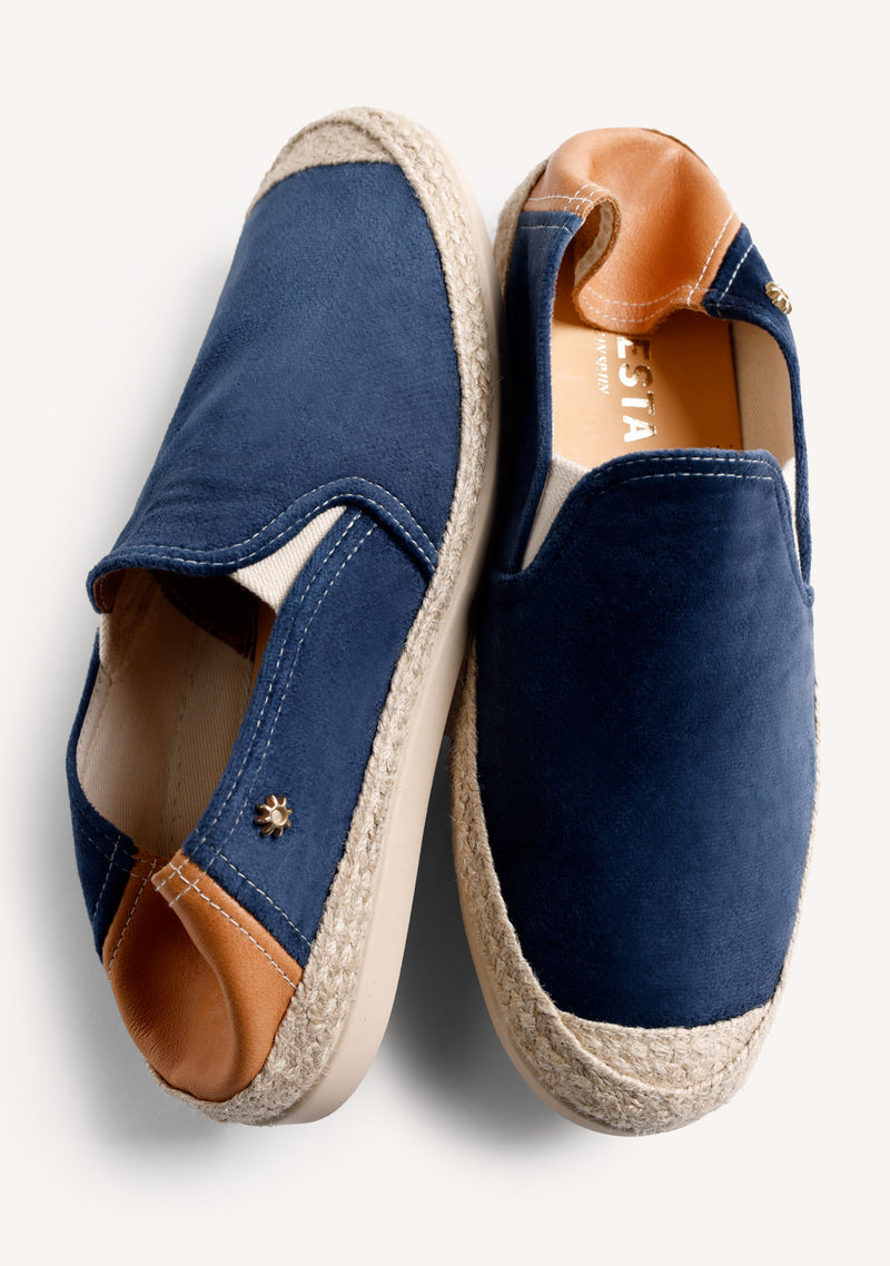 ESPADRILLES VELOURS BLEU