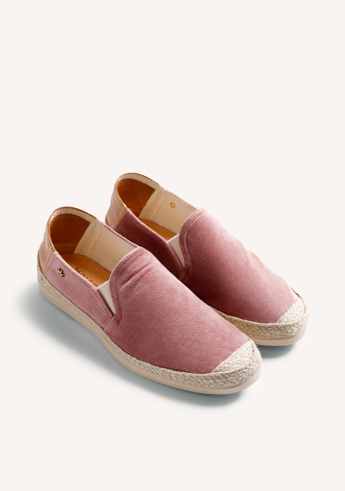 PINK VELVET ESPADRILLES